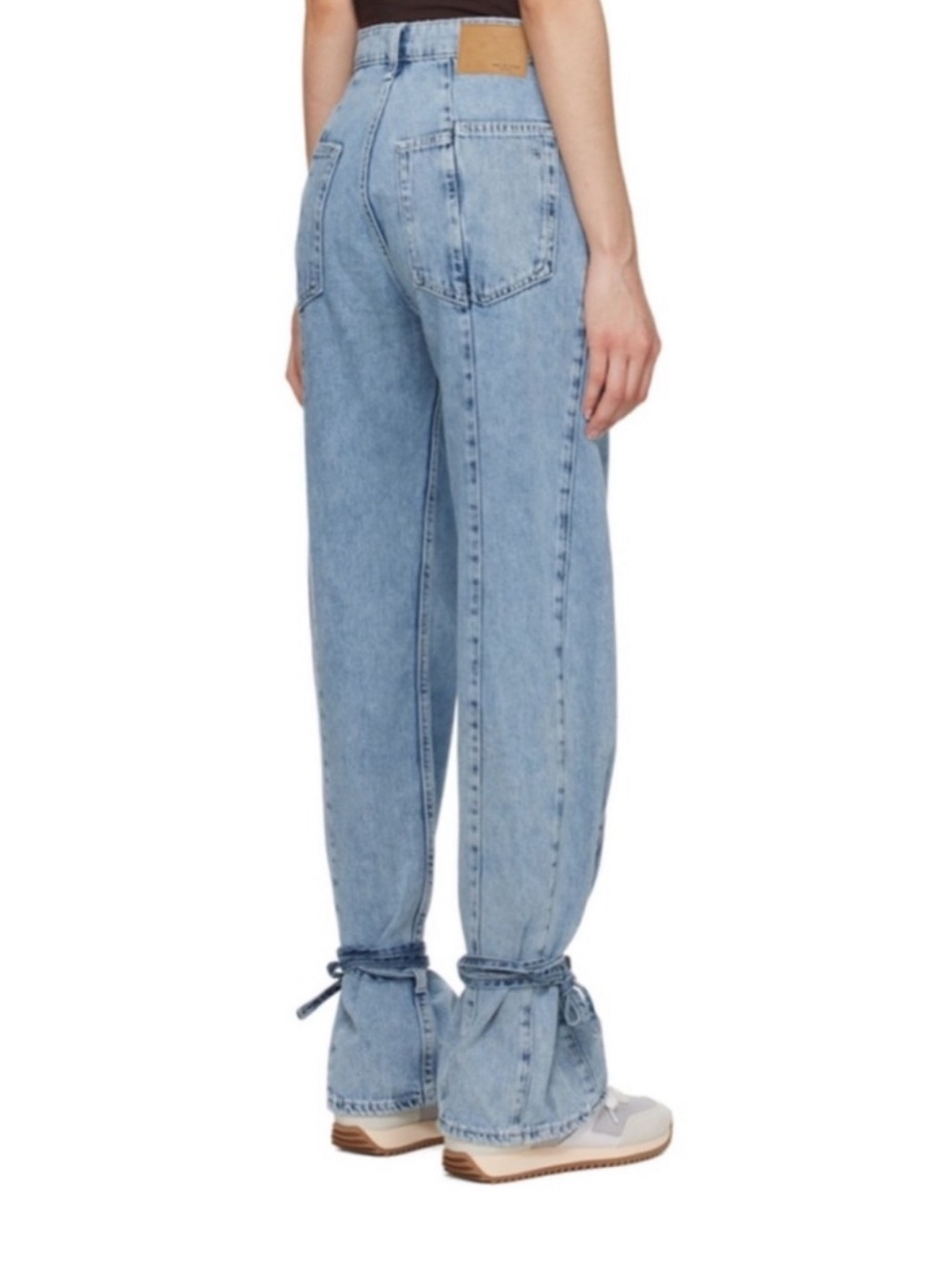 rag & bone Light Blue Boyfriend Jeans with Drawstring Hems